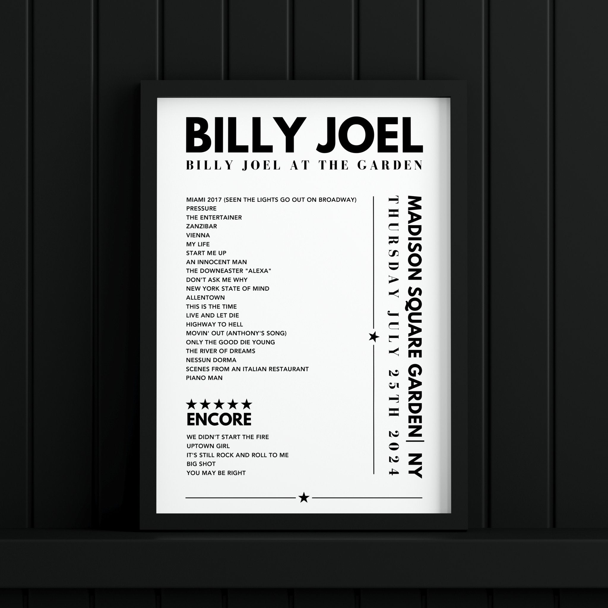 Blur Setlist Poster - Eventim Apollo, London - July 25th, 2023