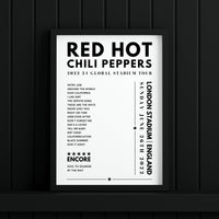 Red Hot Chili Peppers Setlist Poster - at London Stadium - June 26th, 2022