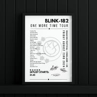 Blink-182 Setlist Poster - Reading Festival, England - 23rd August 2024
