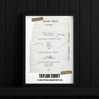Taylor Swift "Blank Space" Lyric Poster