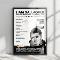 Liam Gallagher Setlist Poster - Tonhalle, Munich - February 13th, 2020