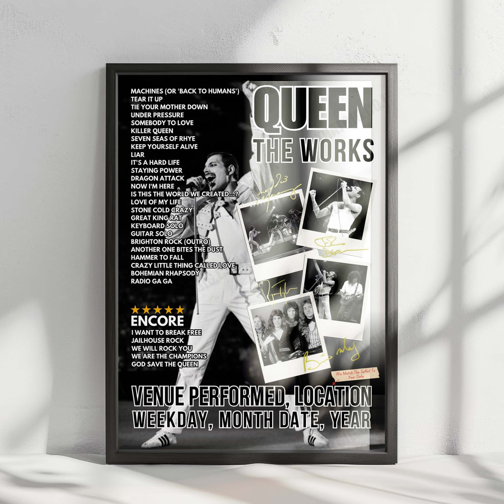 Queen Setlist Poster - Deutschlandhalle, Berlin - September 24th, 1984