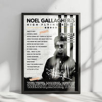 Noel Gallagher’s High Flying Birds Setlist Poster - The Piece Hall, Halifax - August 1st, 2024