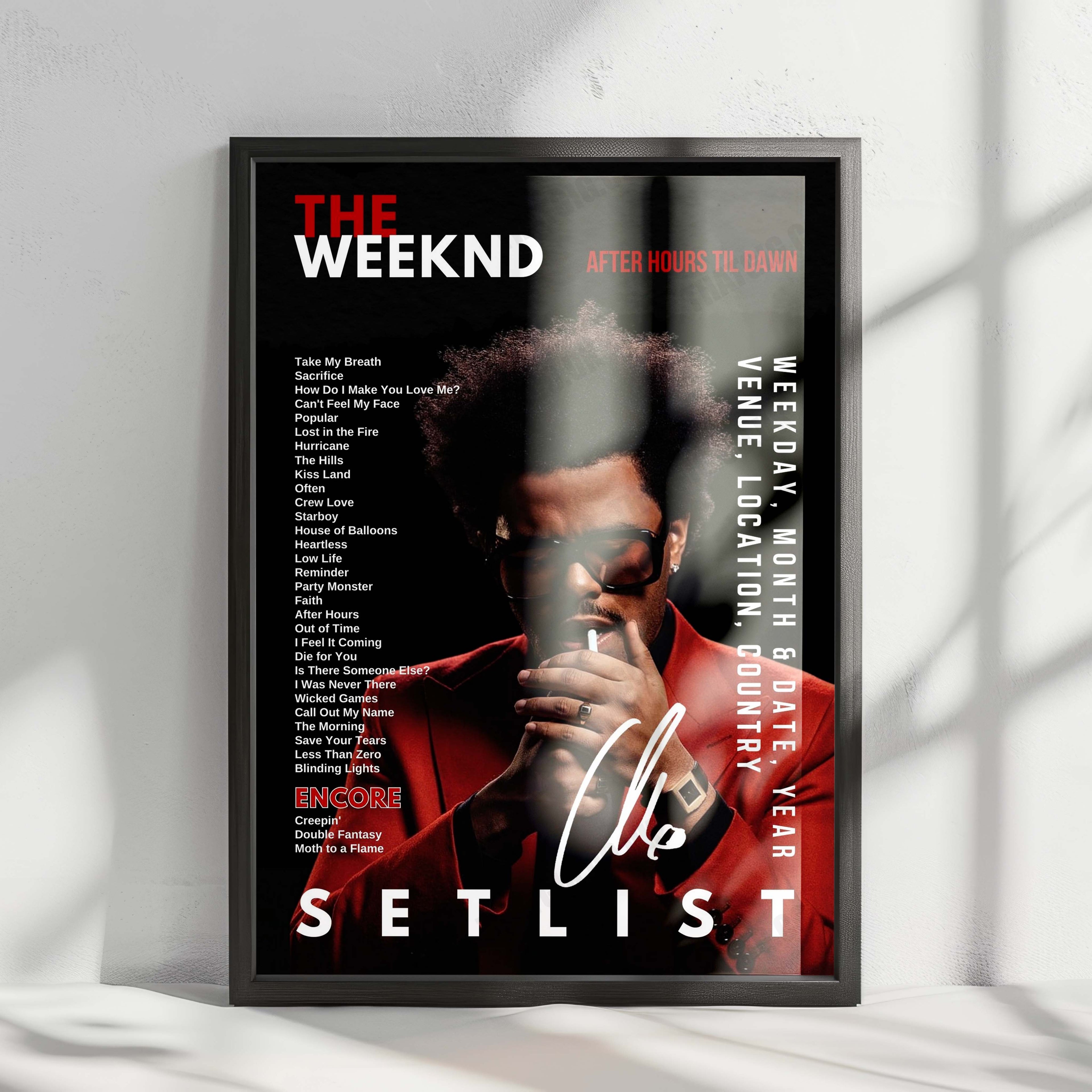 The Weeknd Setlist Poster - Ford Field, Detroit - May 24th, 2025