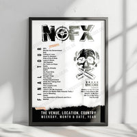 NOFX Setlist Poster - Cologne, Germany - May 26th, 2024