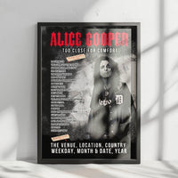 Alice Cooper Setlist Poster - Eventim Apollo, London, England - October 21st, 2024