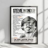 Stevie Wonder Setlist Poster - United Center, Chicago - August 21st, 2024