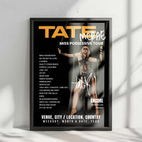 Tate McRae Setlist Poster - 3Arena, Dublin - May 16th, 2025