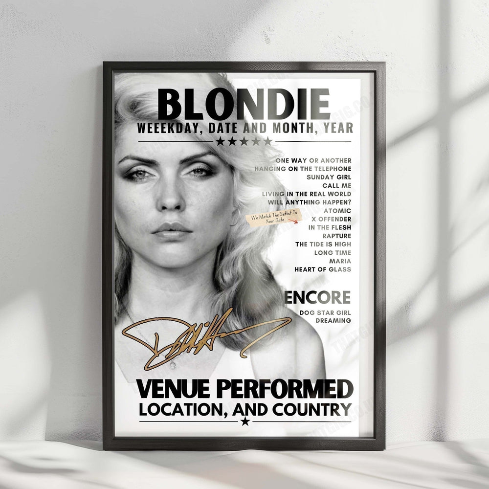 Blondie Setlist Poster - The Piece Hall, Halifax - June 7th, 2024