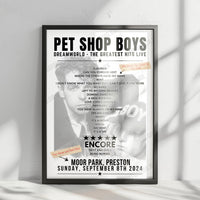 Pet Shop Boys Setlist Poster - Seaclose Park, Newport - June 22nd, 2024