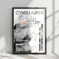 Cyndi Lauper Setlist Poster - Centre Bell Montreal QC - October 18th, 2024