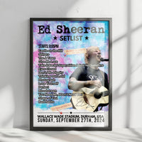 Ed Sheeran Setlist Poster - Etihad Stadium - June 10th, 2022