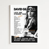 David Gilmour Setlist Poster - Hollywood Bowl, Los Angeles - October 31st, 2024