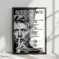 David Bowie Setlist Poster - Seaclose Park, Isle of Wight, on June 13th 2004