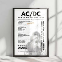 AC/DC Setlist Poster - Flanders Expo, Sint-Denijs-Westrem - October 14th, 2000