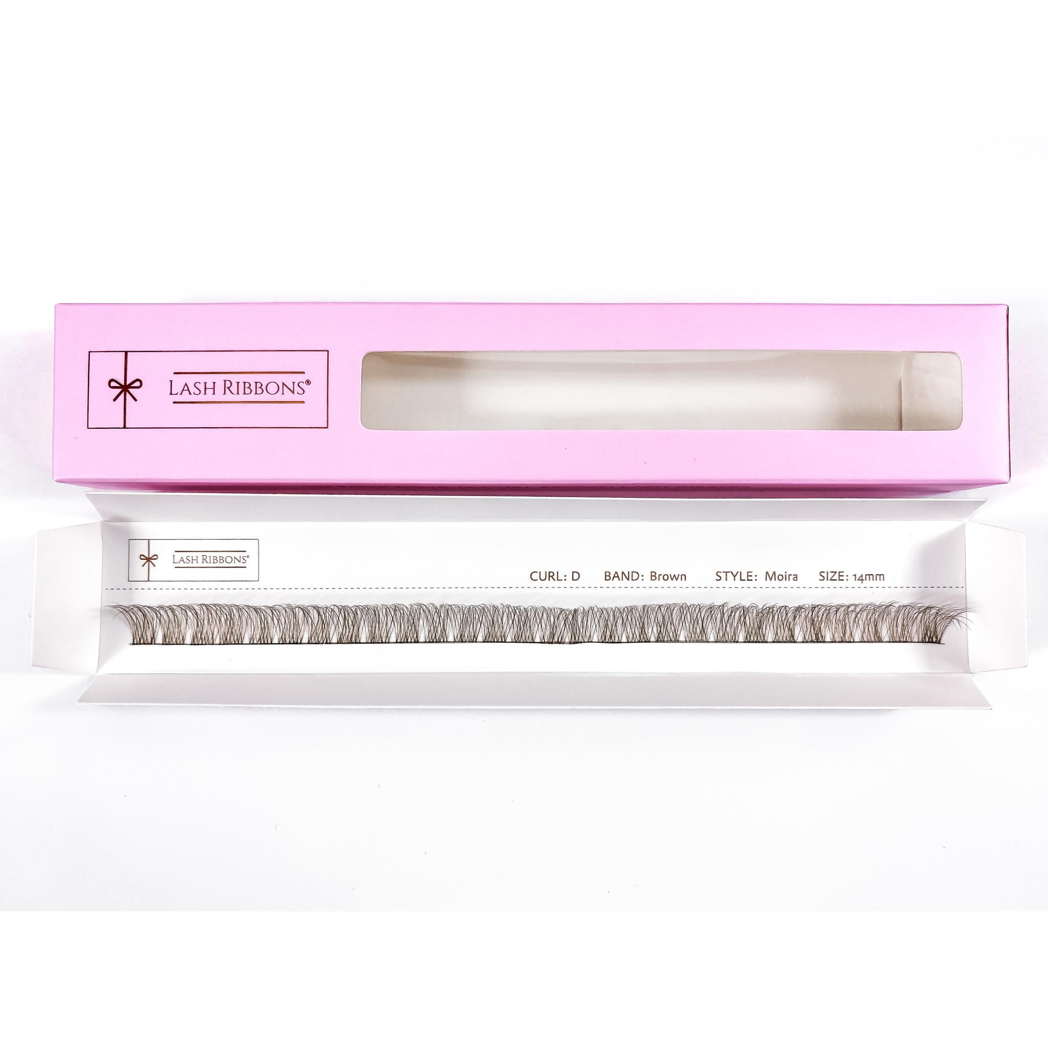 3D 'D' Curl Brown Lash Ribbons® Starter Kit (With Clear Lash Bond)