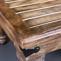 Mol Mango Wood Versatile Stool - Eco-Friendly and Stylish Home Essential