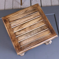 Mol Mango Wood Versatile Stool - Eco-Friendly and Stylish Home Essential
