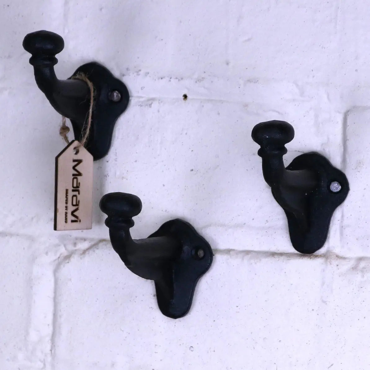 Molari Single Coat Hook Tobar Style Set of 3
