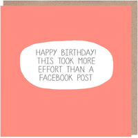 More Thoughtful Birthday Card Than Facebook