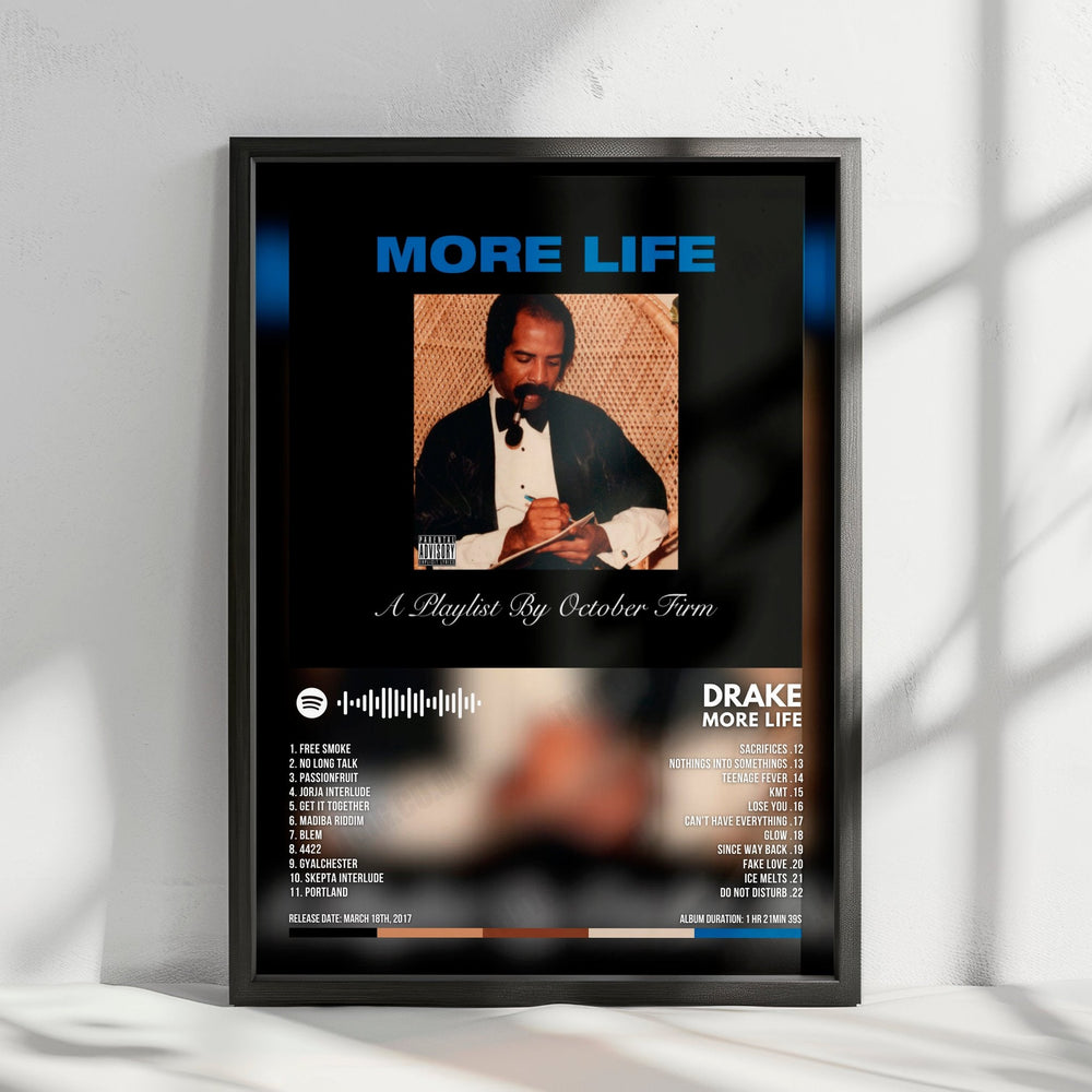 Drake "More Life" Album Cover Poster - with Complete Tracklist