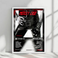 Mötley Crüe - "Too Fast For Love" Album Cover Poster - with Complete Tracklist