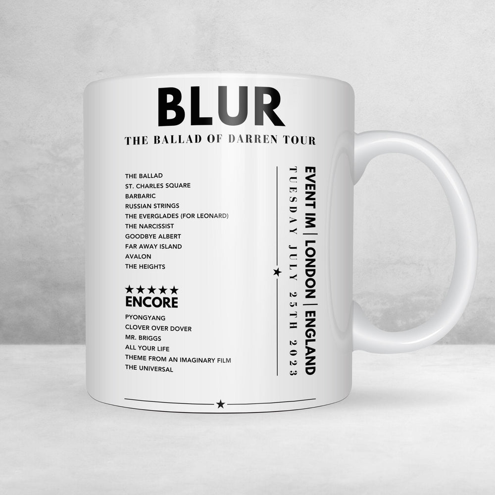 Blur Setlist Mug - Eventim Apollo, London - July 25th, 2023