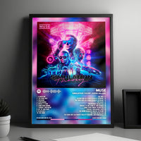 Muse "Simulation Theory" Album Cover Poster - with Complete Tracklist