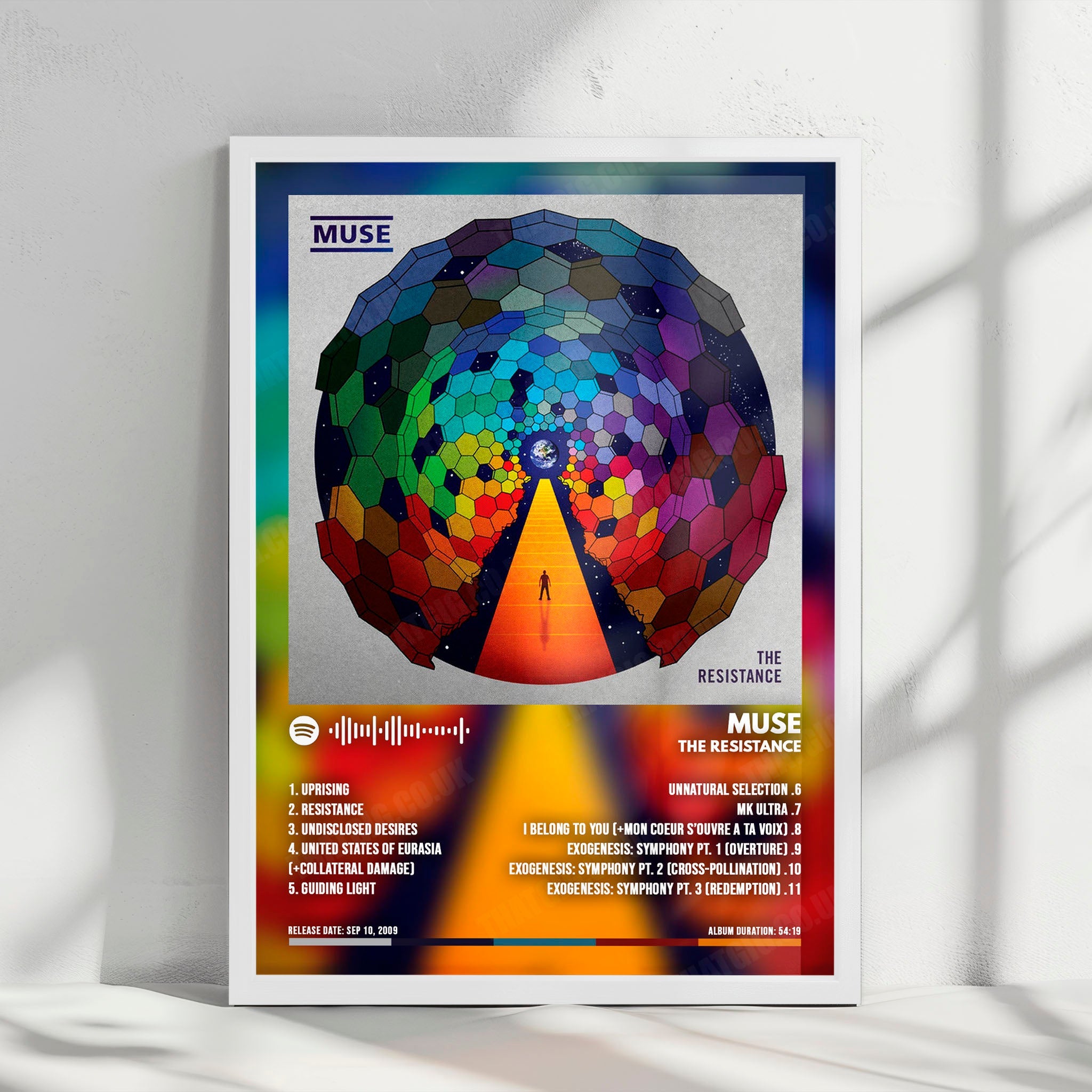 Muse "The Resistance" Album Cover Poster - with Complete Tracklist