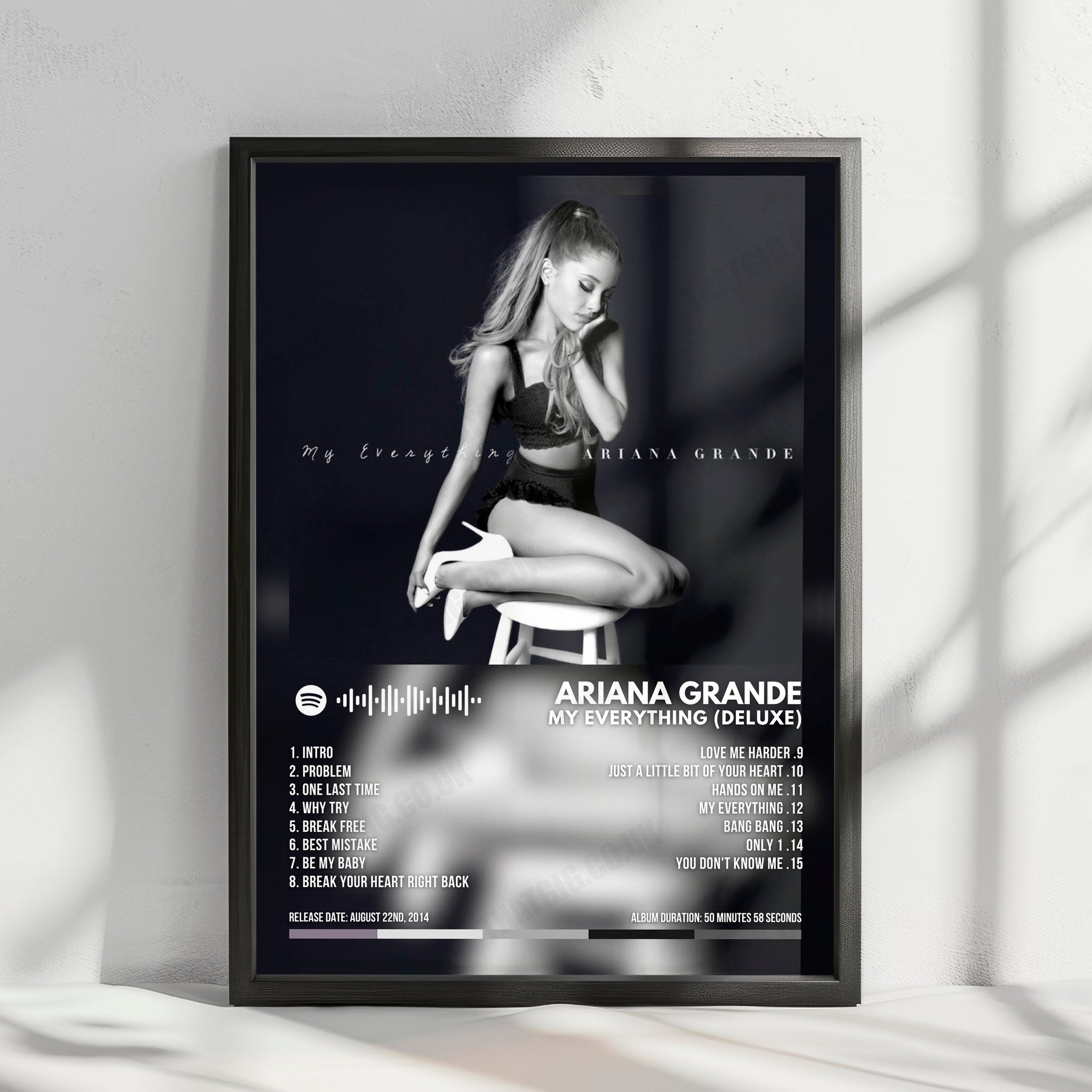 Ariana Grande "My Everything (Deluxe)" Album Cover Poster - with Complete Tracklist