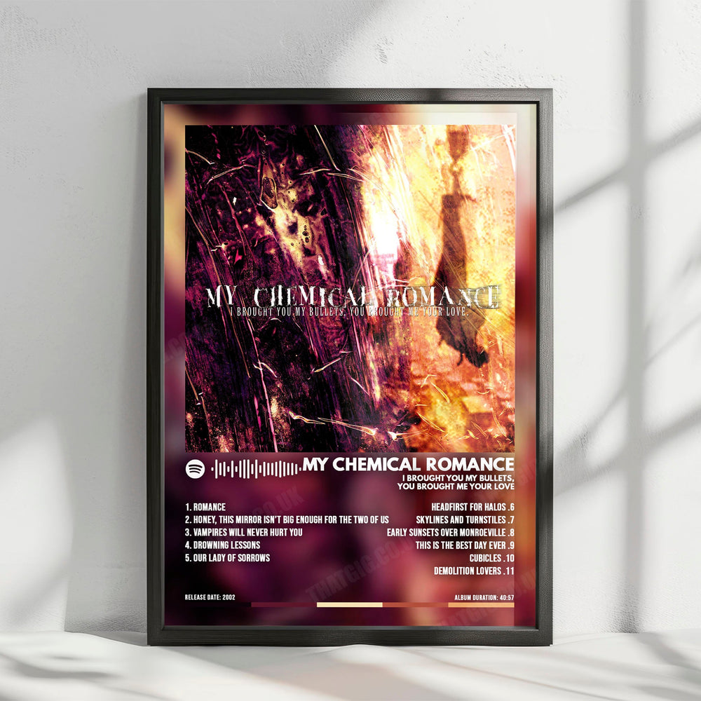 My Chemical Romance "I Brought You My Bullets, You Brought Me Your Love" Album Cover Poster - with Complete Tracklist