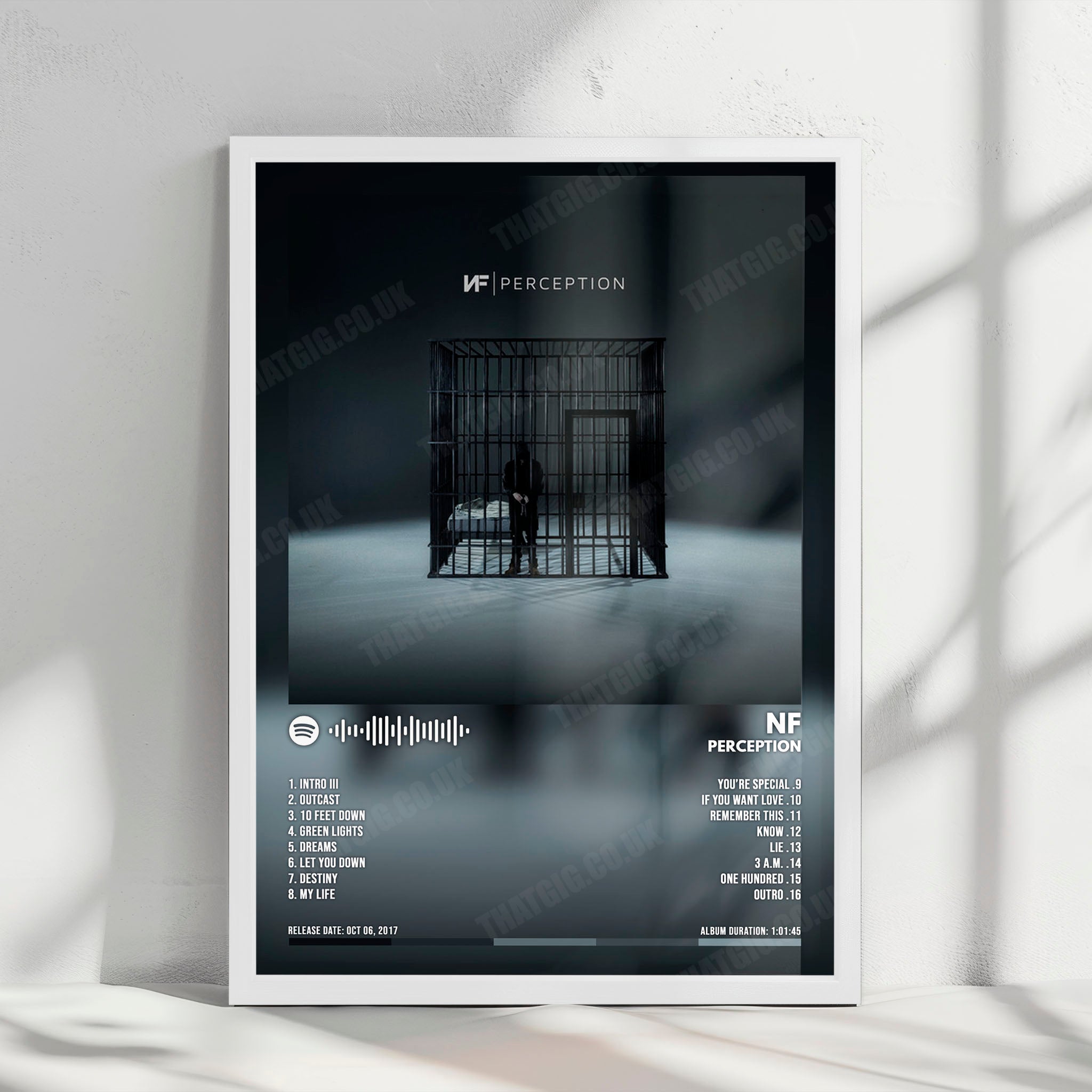 NF "Perception" Album Cover Poster - with Complete Tracklist