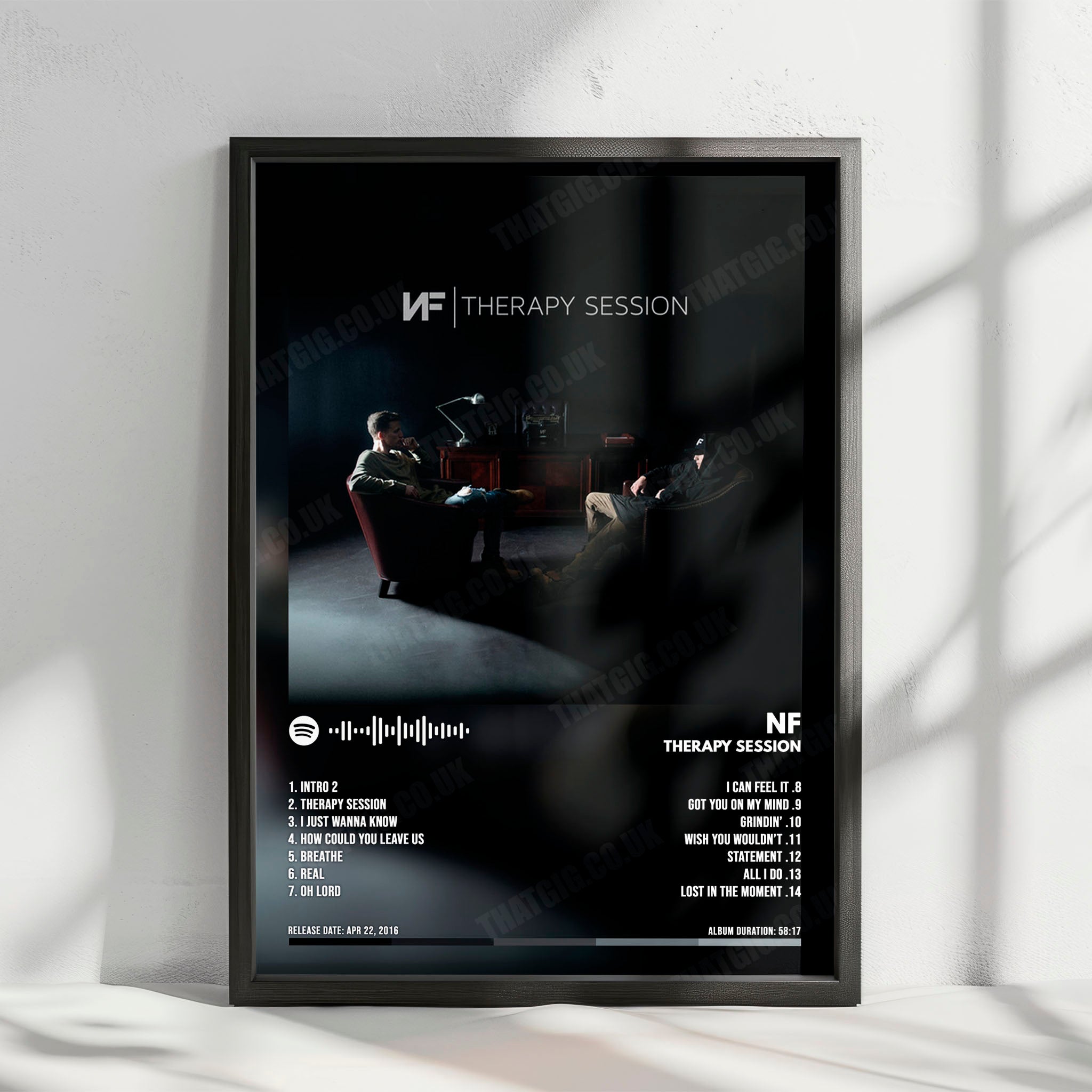 NF "Therapy Session" Album Cover Poster - with Complete Tracklist