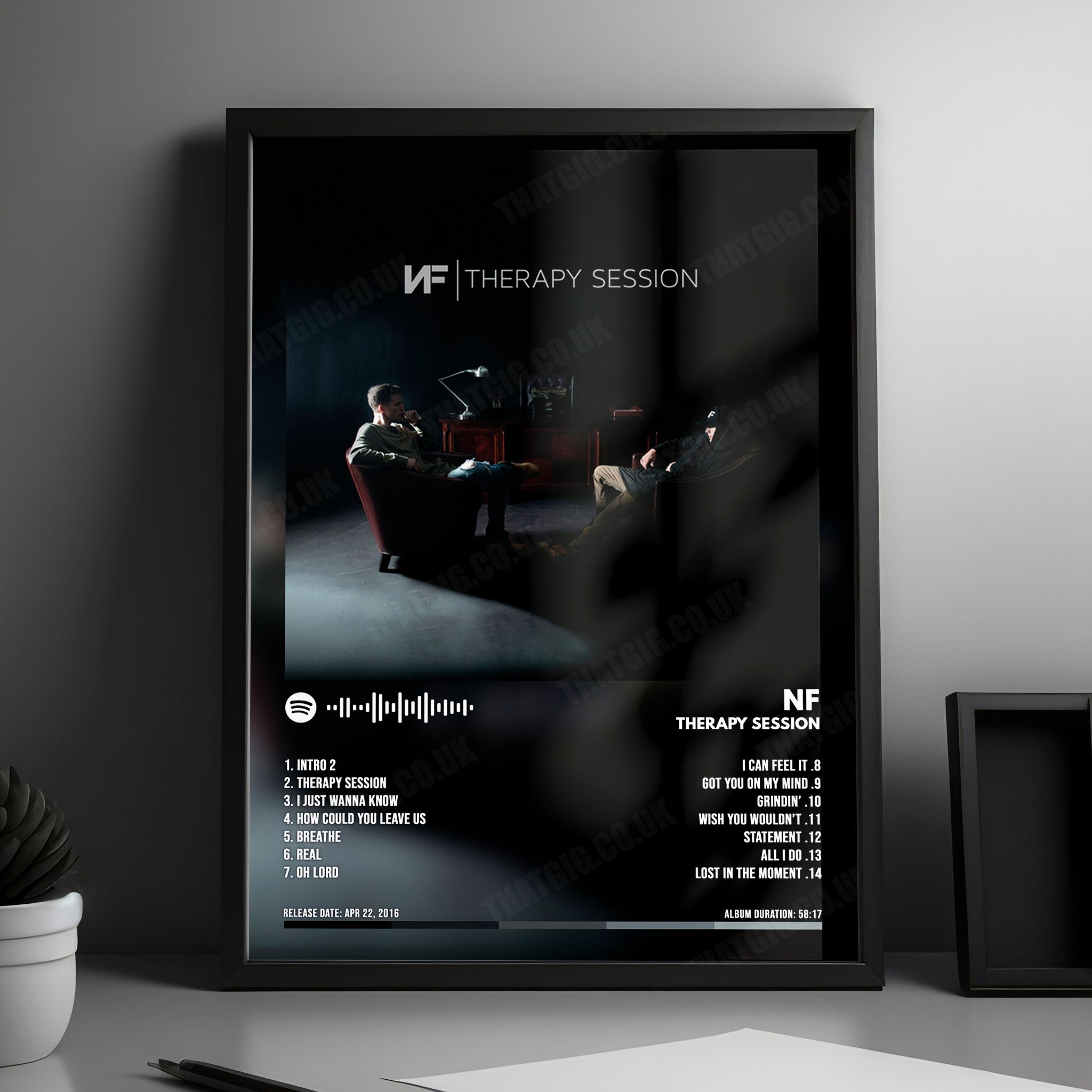 NF "Therapy Session" Album Cover Poster - with Complete Tracklist