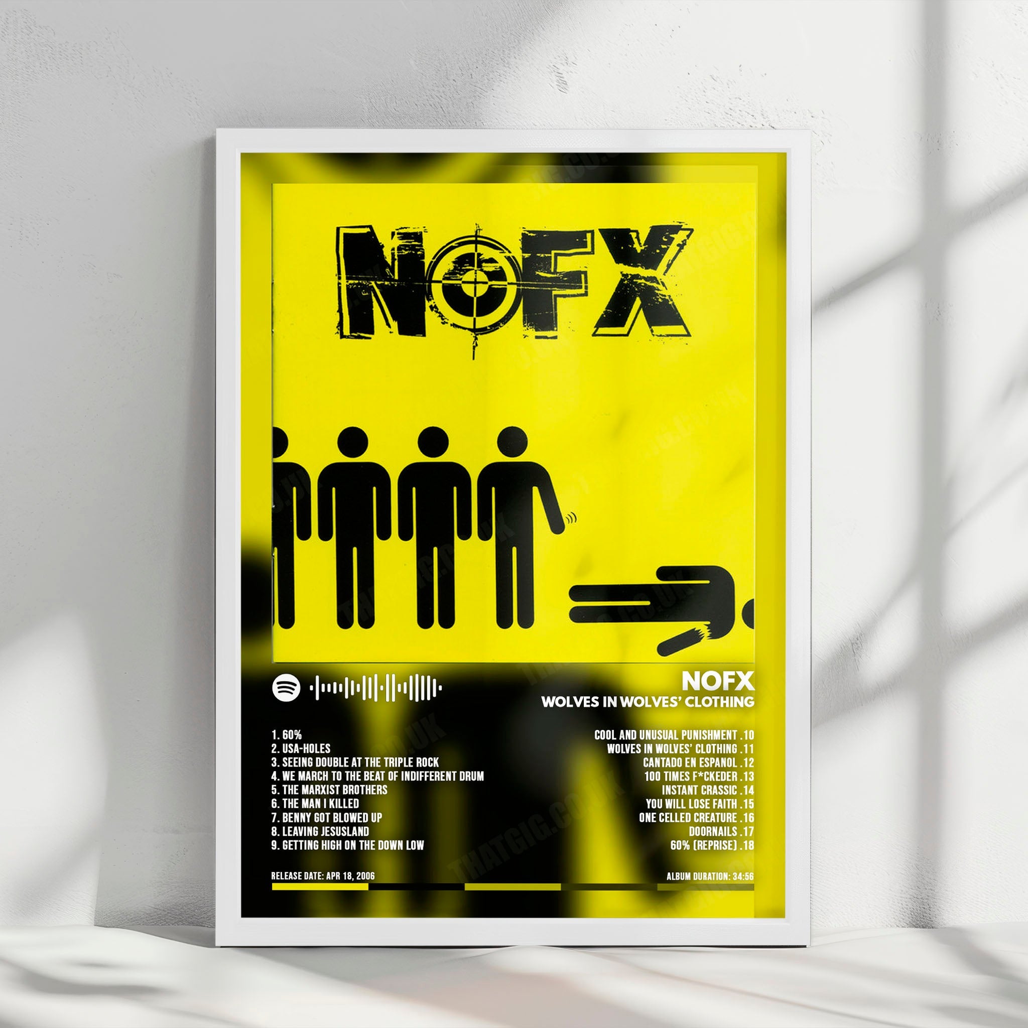 NOFX "Wolves in Wolves' Clothing  " Album Cover Poster - with Complete Tracklist