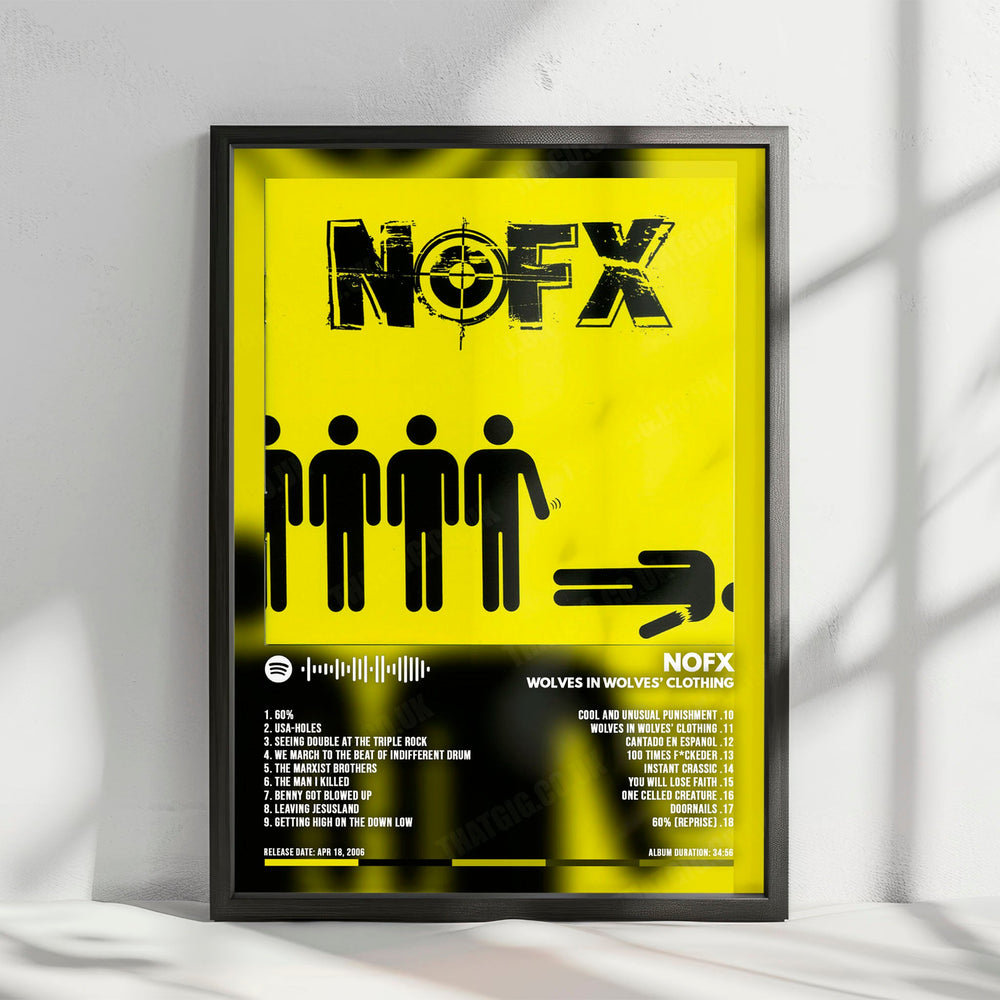 NOFX "Wolves in Wolves' Clothing  " Album Cover Poster - with Complete Tracklist