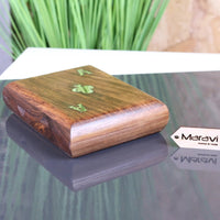 Nadu Double Wooden Playing Card Box with Two Decks of Cards