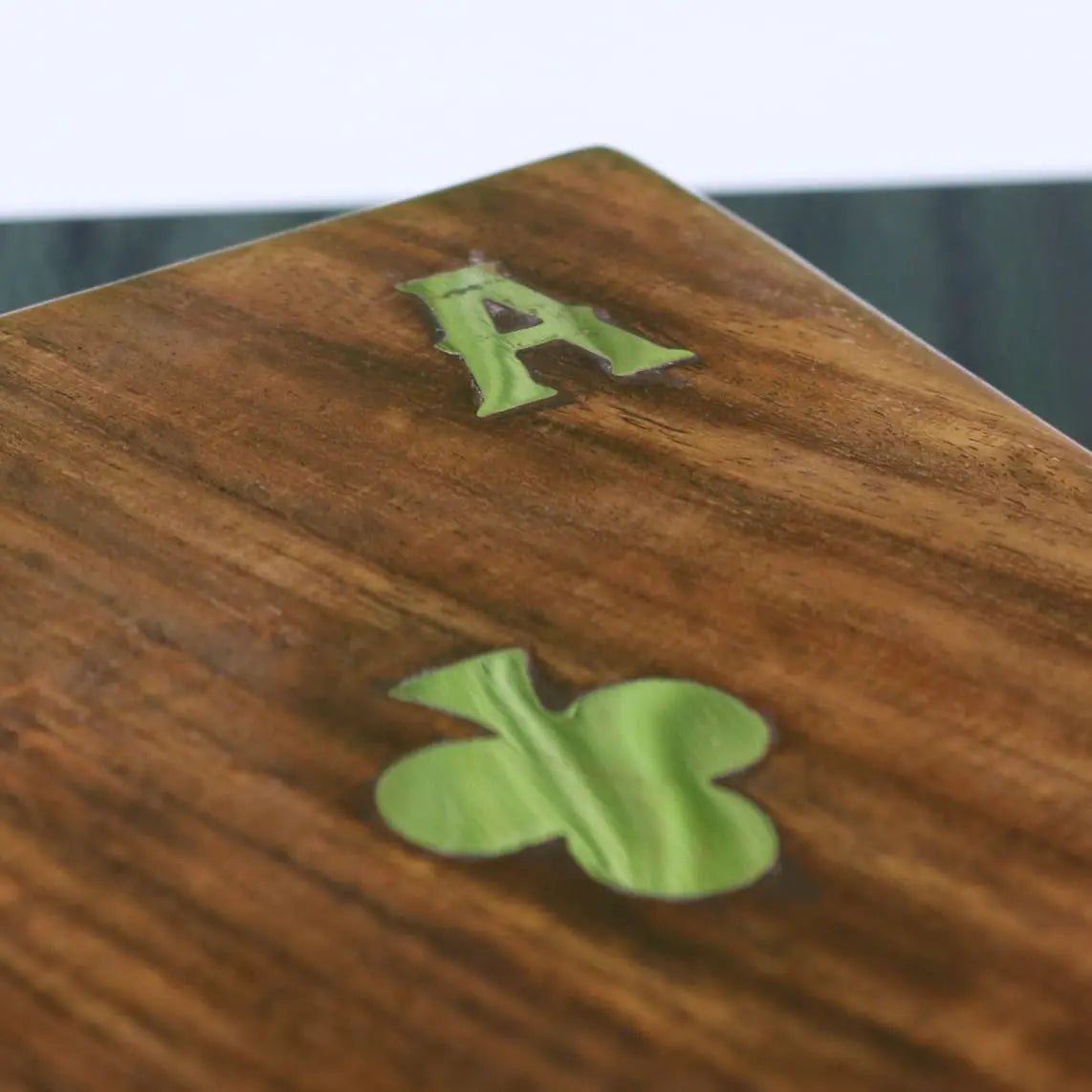 Nadu Double Wooden Playing Card Box with Two Decks of Cards