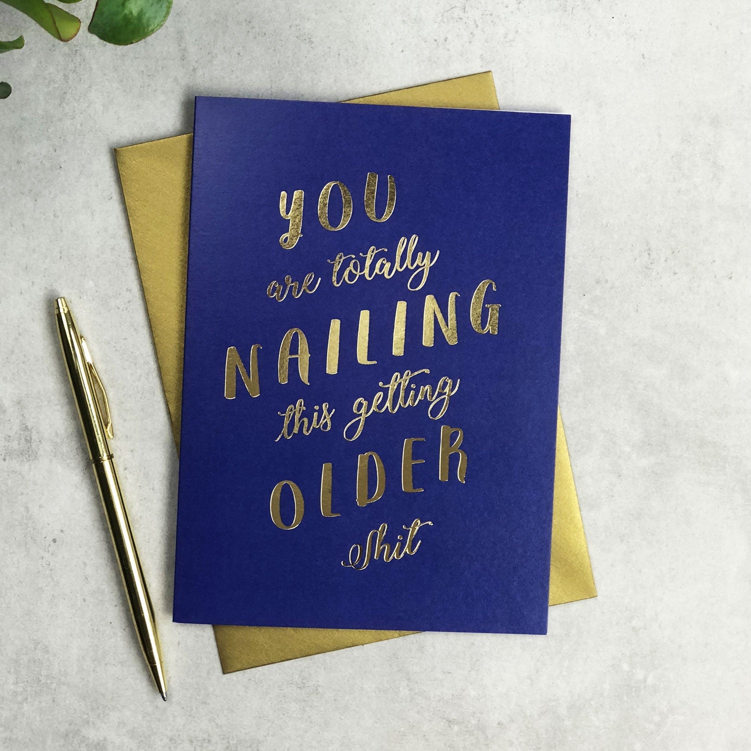 Nailing This Birthday Card - Celebrate Age with Humour and Style
