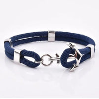 Navy Nylon  Anchor Bracelet