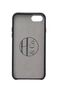 iPhone 7/8 Case, Navy Leather