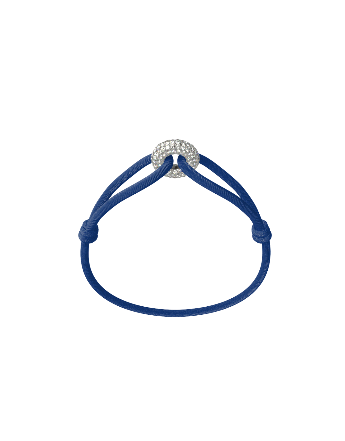 Silver Soho Pavé Cord Bracelet