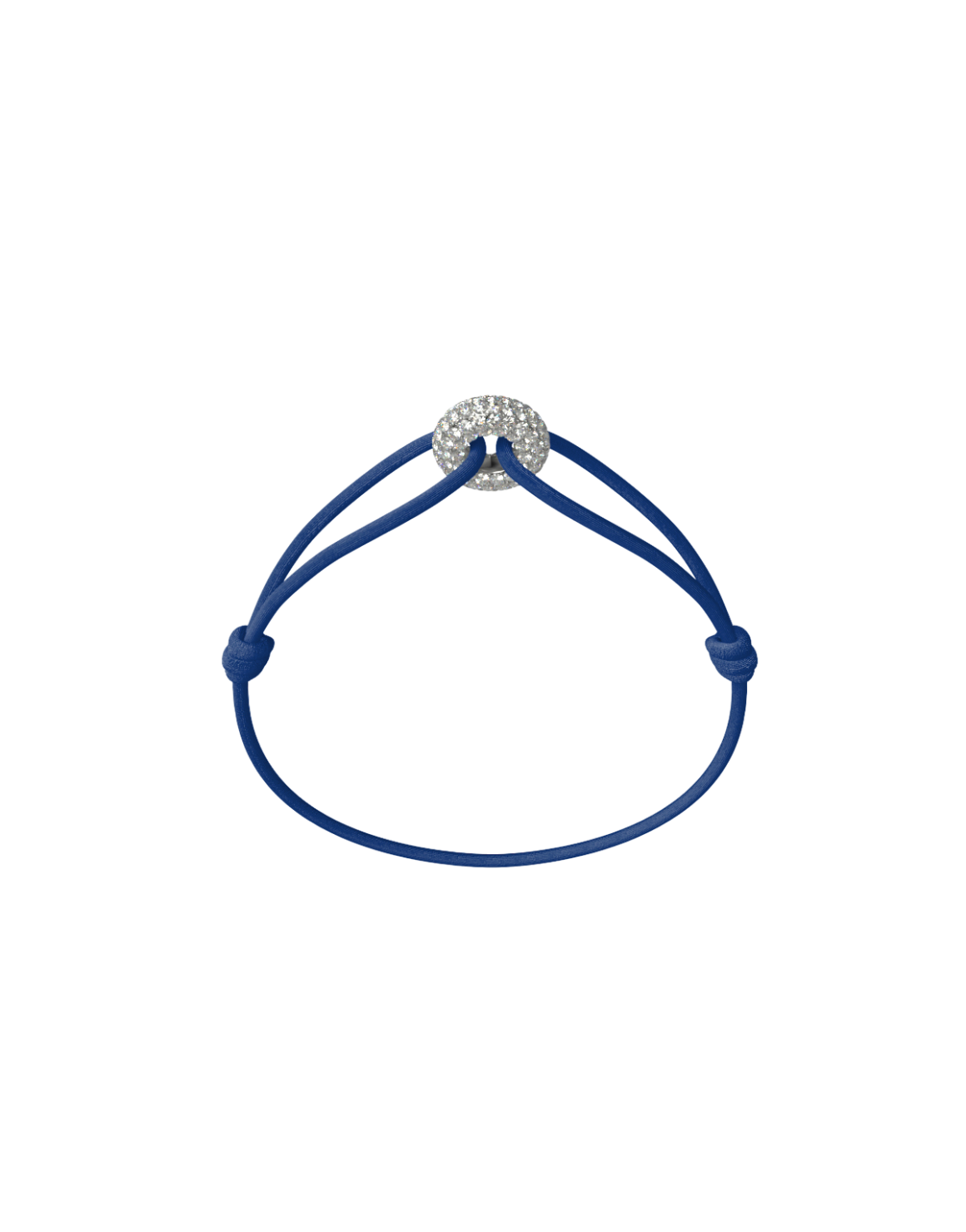 Mini Silver Soho Pavé Cord Bracelet