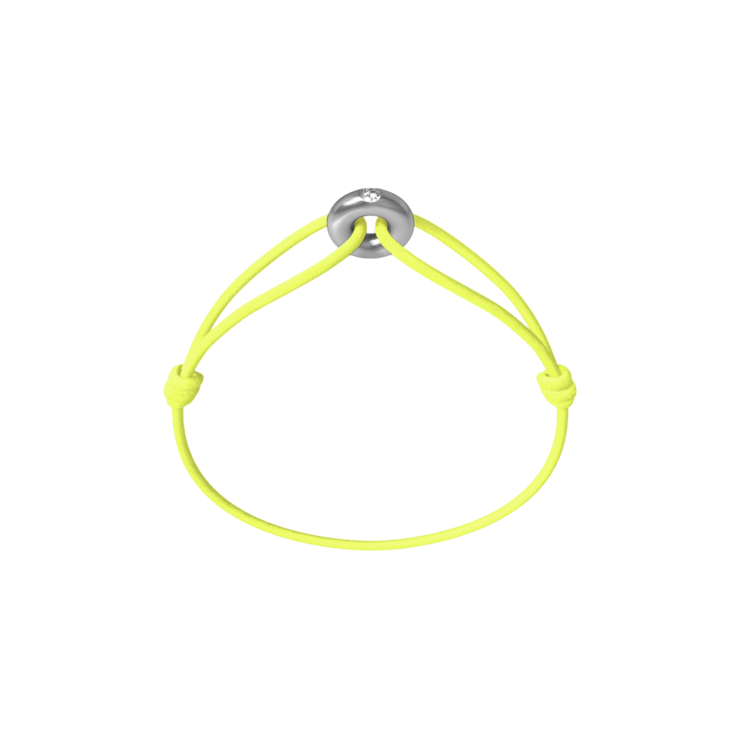 Mini Silver Soho Diamond Cord Bracelet