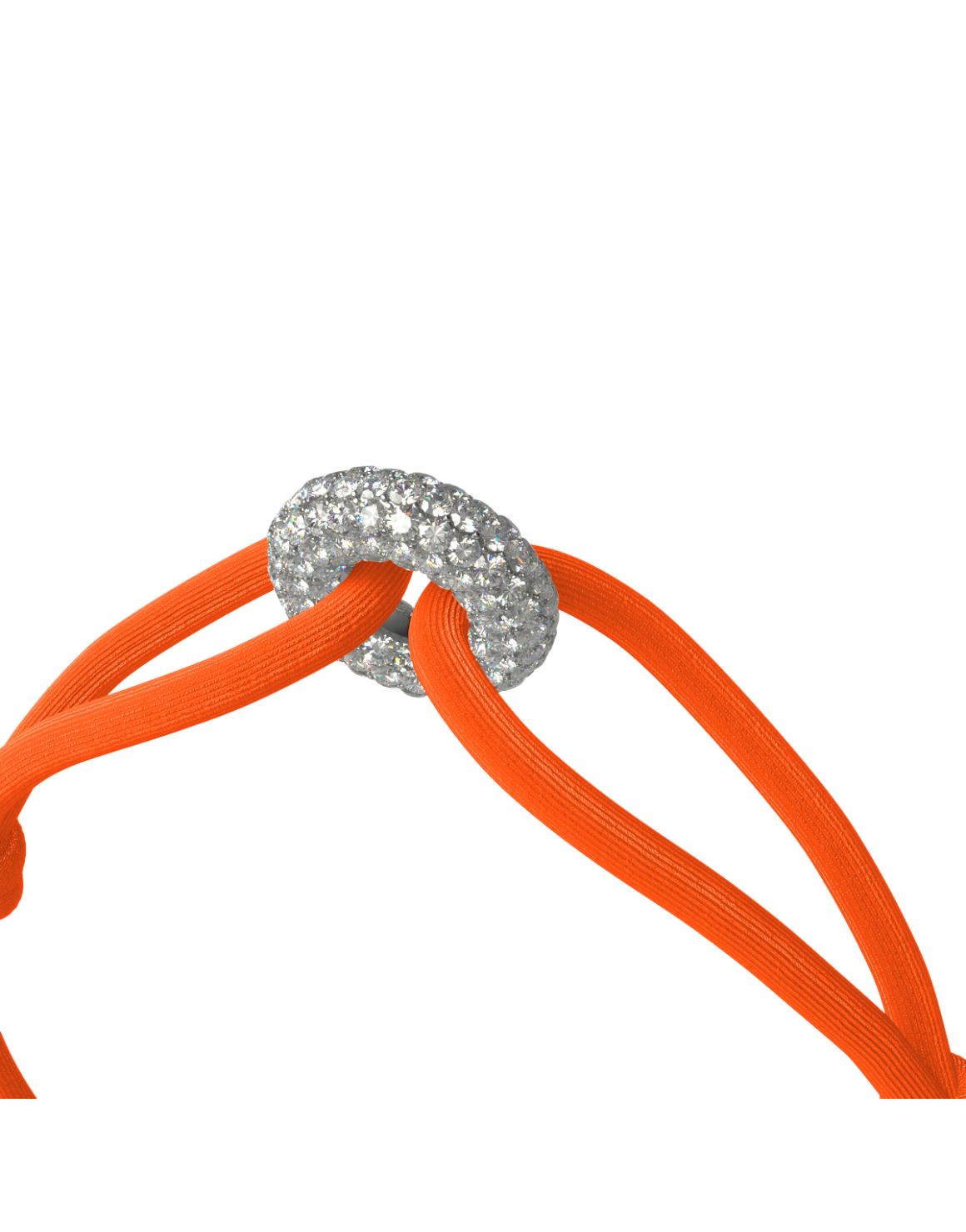 Silver Soho Pavé Cord Bracelet