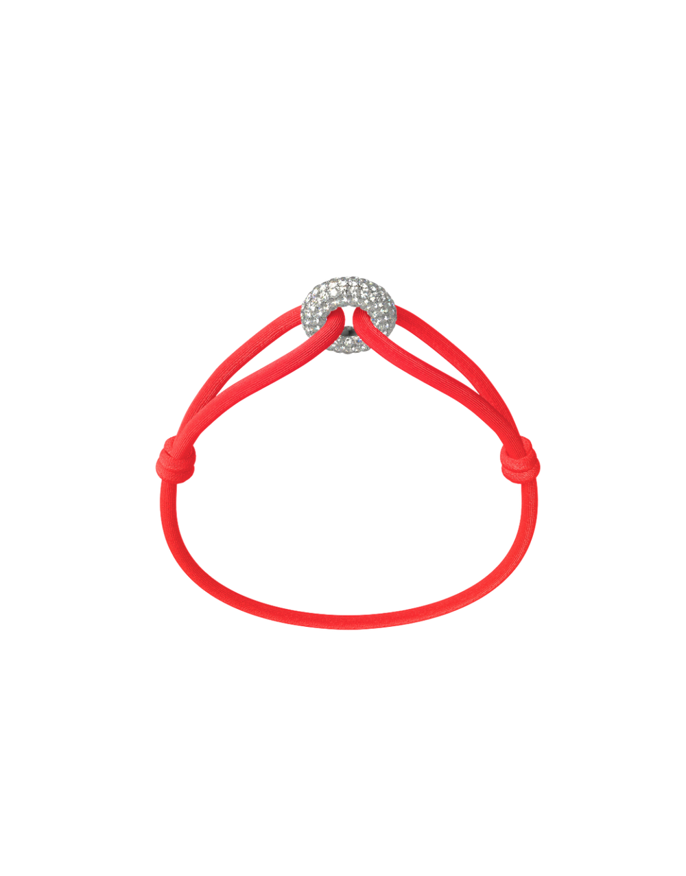Silver Soho Pavé Cord Bracelet