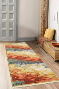 Nomad Abstract Multicoloured Wool-Blend Rug