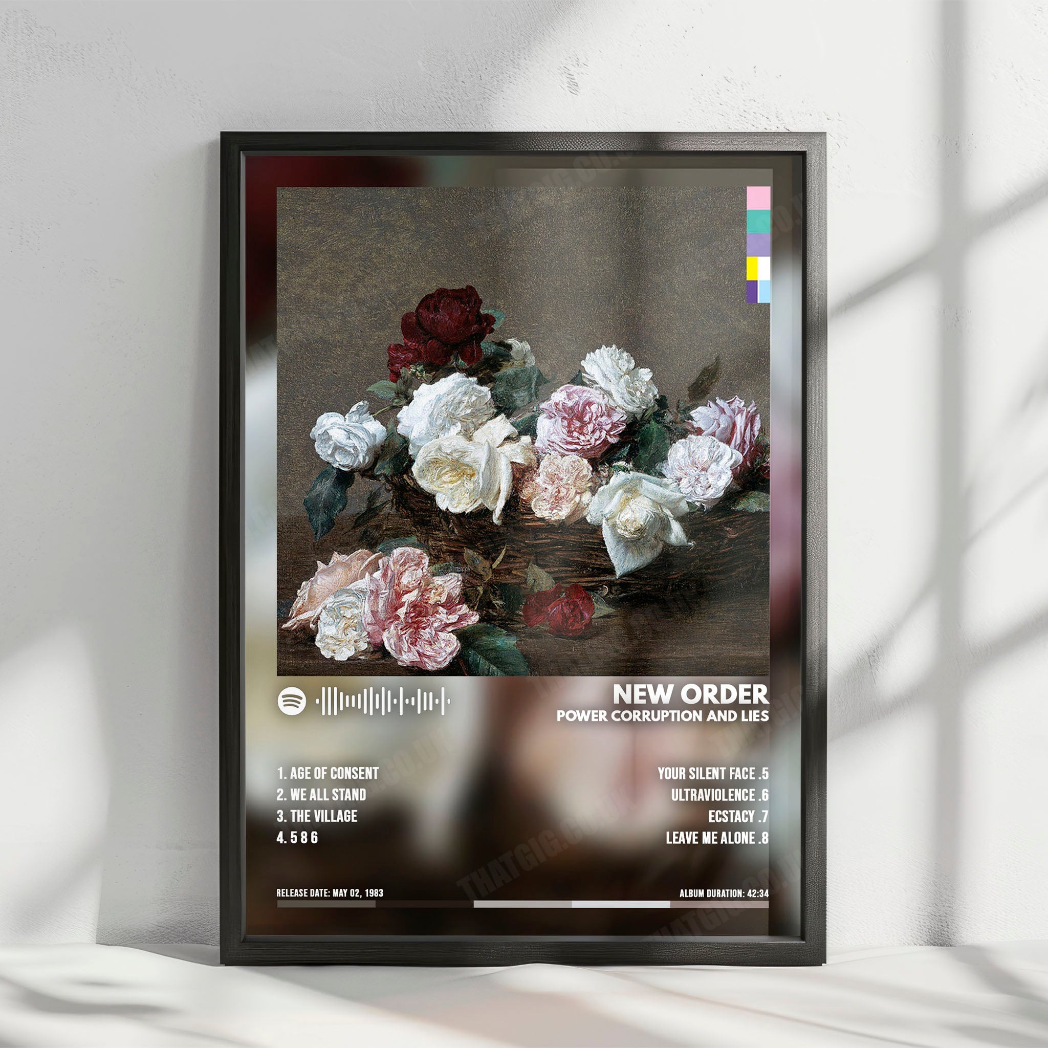 New Order "Power, Corruption & Lies" Album Cover Poster - with Complete Tracklist