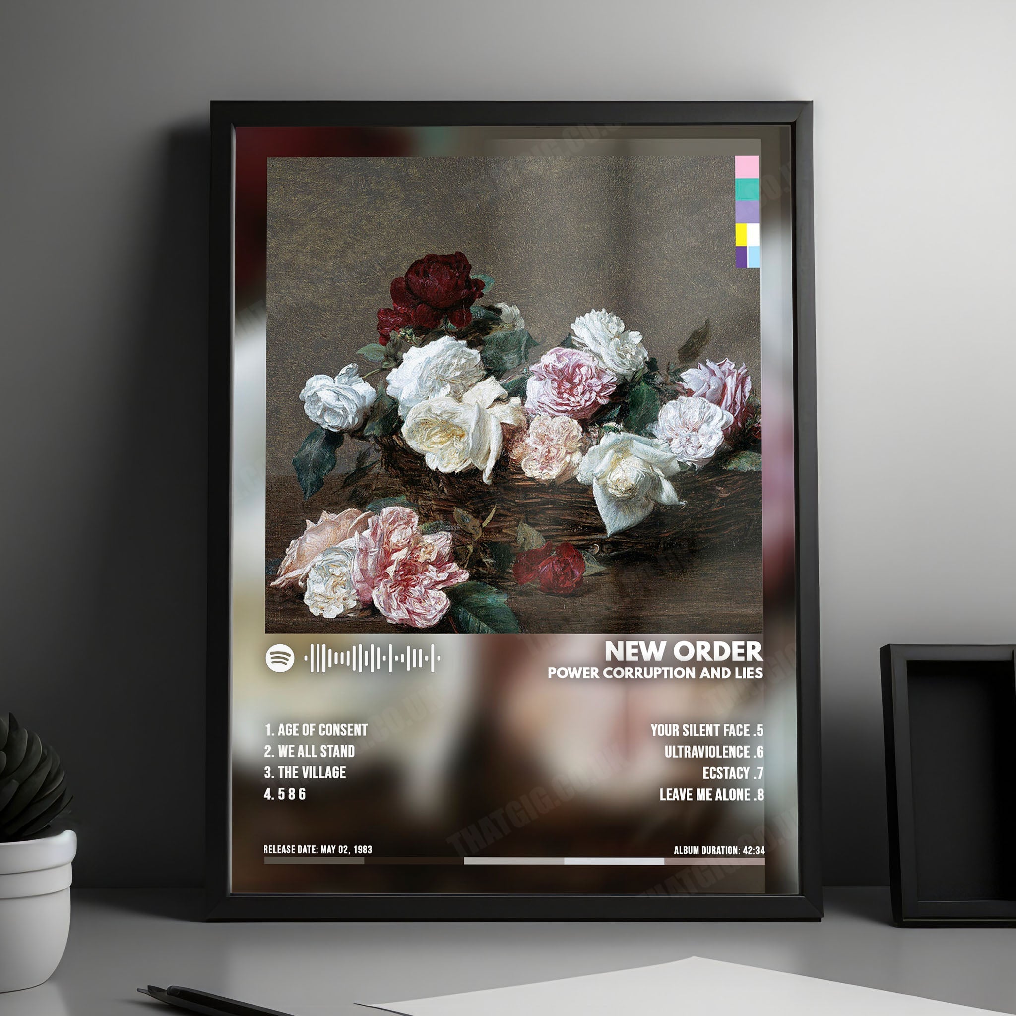 New Order "Power, Corruption & Lies" Album Cover Poster - with Complete Tracklist