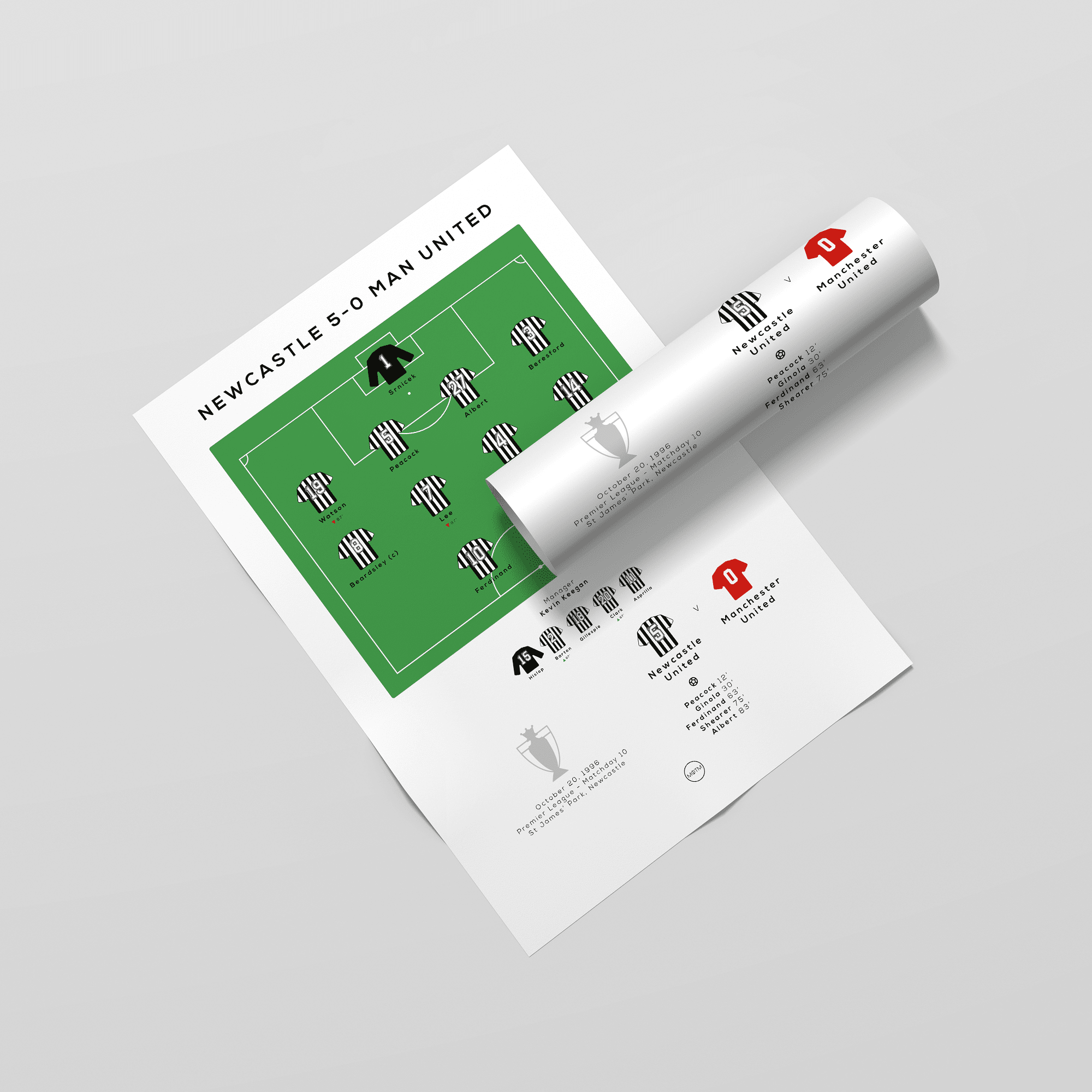 Newcastle vs Manchester Reds League Match Print